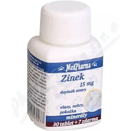 MedPharma ZINOC 15 mg 1×37 tbl, cynk: ceny i cechy