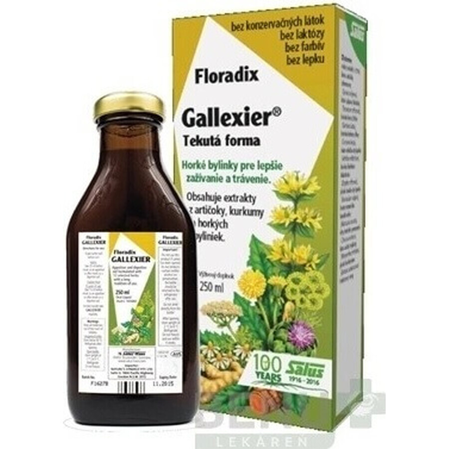 SALUS Floradix Gallexier 1×250 ml, formă lichidă