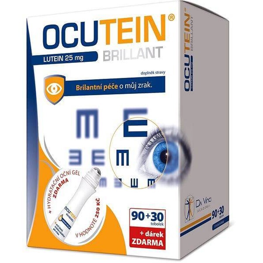 OCUTEIN BRILLANT Lutein 25 mg - DA VINCI 1×1 set, complément alimentaire 120 cps + cadeau