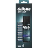 GILLETTE MACH3 8NH + SLASH GEL 1×1 set, 8 vervangingskoppen + gel 200 ml