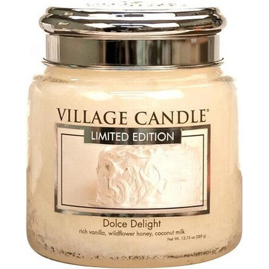 Village Candle Geurkaars in glas - Dolce Delight - Velvet Delight, medium 1×1 st, geurkaars in glas