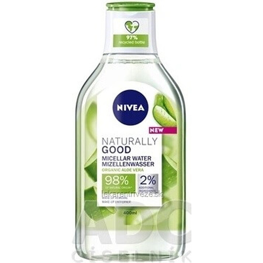 NIVEA Apă micelară Naturally Good 1×400 ml, apă micelară