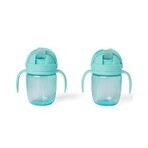 SKIP HOP Growing Mug Growing Mug Sip-to-Straw Teal 6 m+ 1×1 pcs, mug for kids