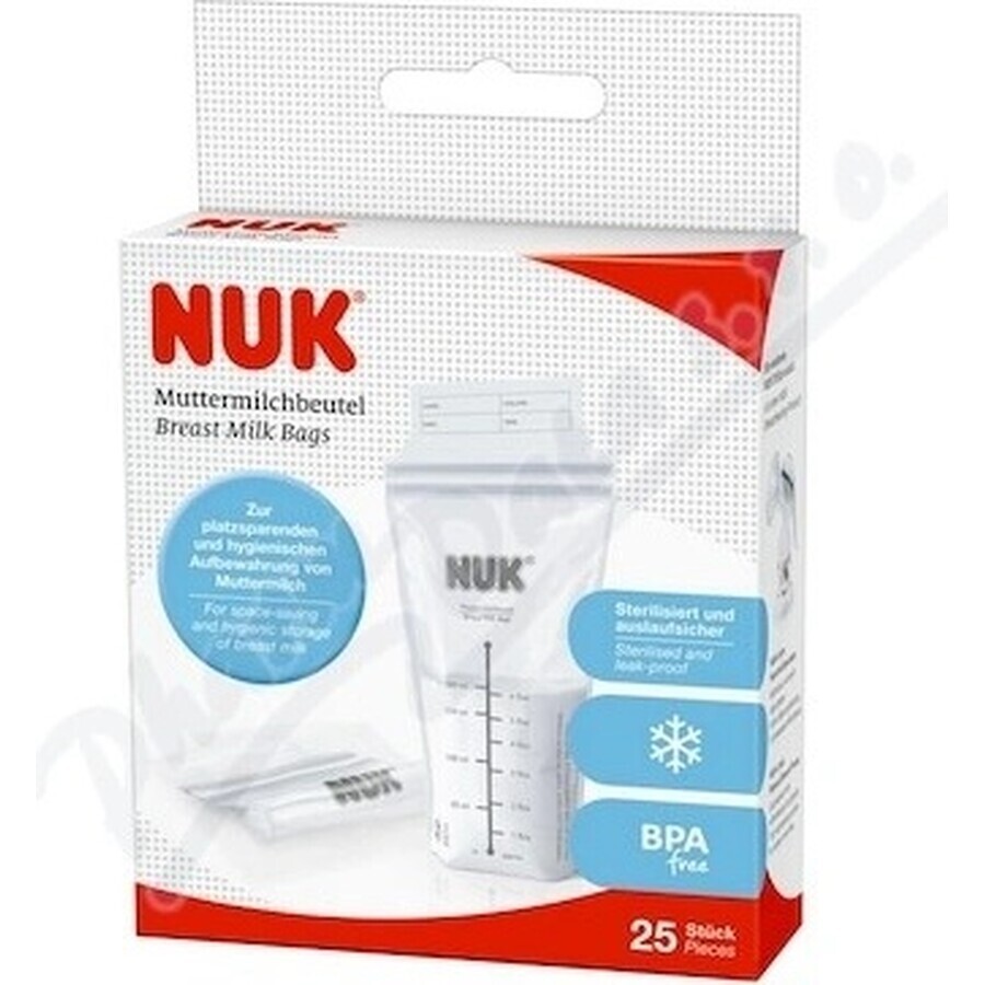 NUK breast milk bags 1×25 pcs, milk bags