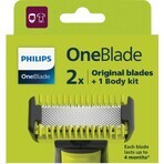 Philips OneBlade QP624/50 Lame de schimb 360 pentru față și corp + pieptăn pentru corp și atașament pentru părțile intime 1×1 buc, lame de schimb