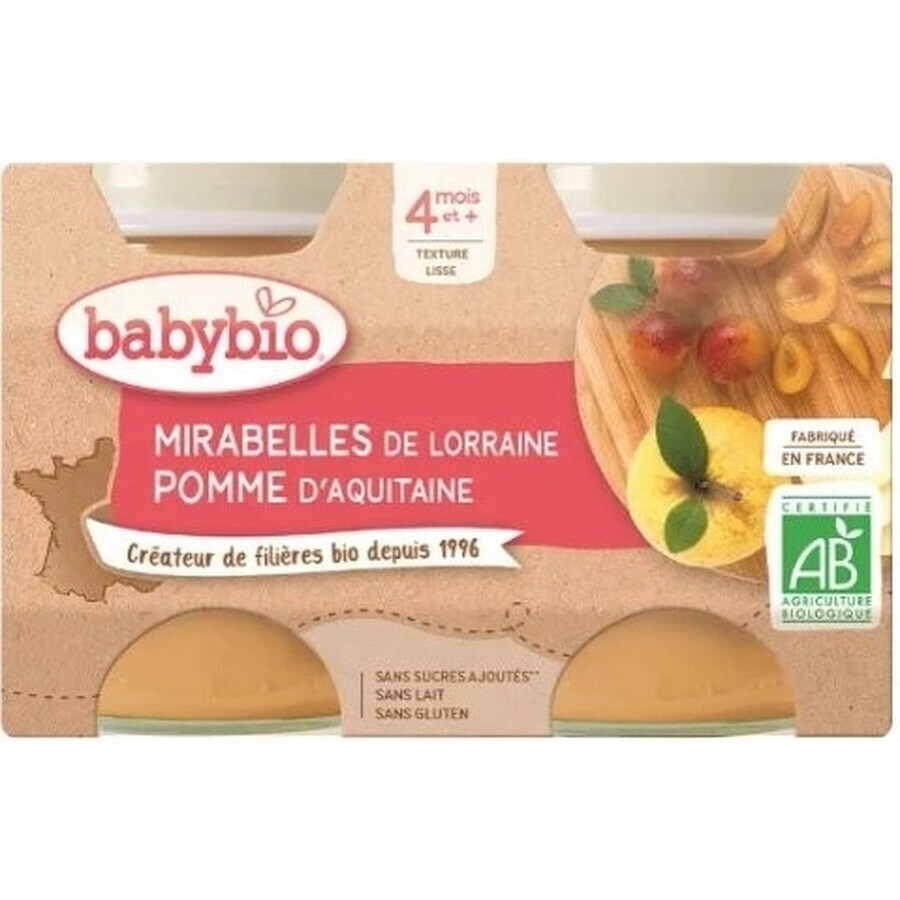 BABYBIO Apples, apricots, cereals (2x 130 g) 2×130 g