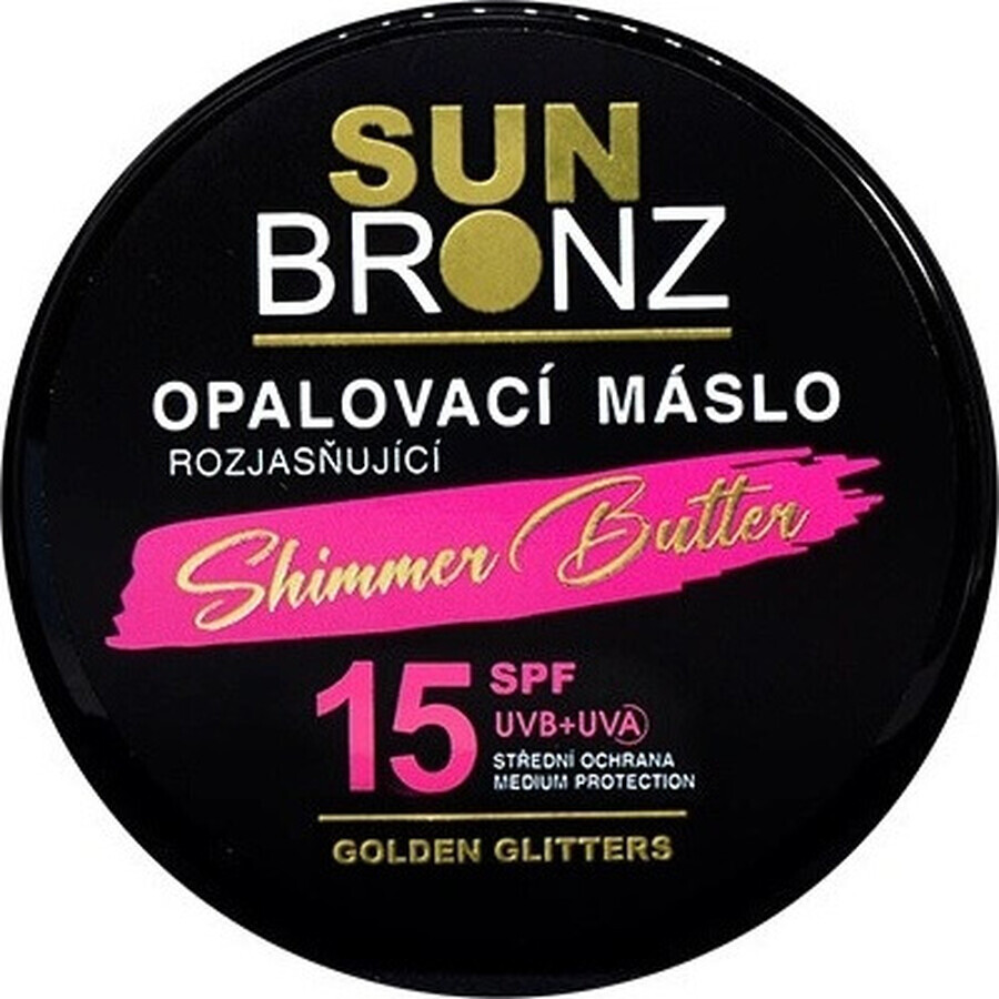 VIVACO Burro solare illuminante SPF 6 con glitter 1×100 ml, Burro solare