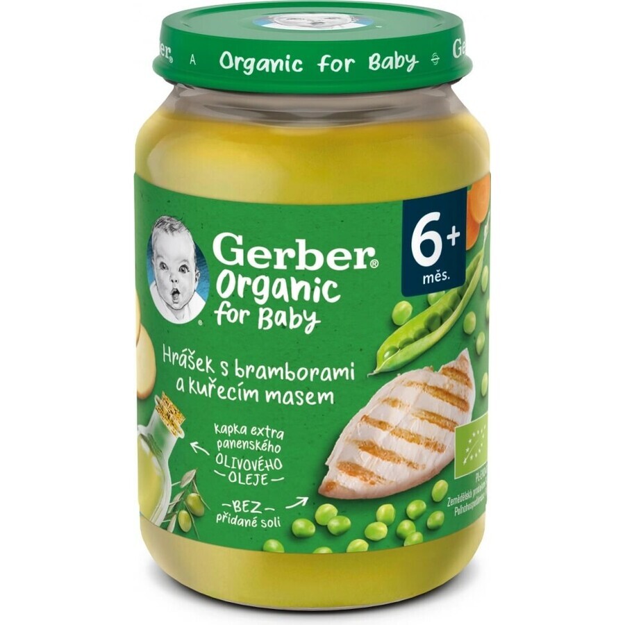 Gerber Merienda ecológica de carne y verduras 1×190 g, merienda