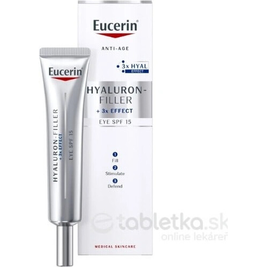 Eucerin HYALURON-FILLER crème anti-rides pour les yeux 1×15 ml, crème