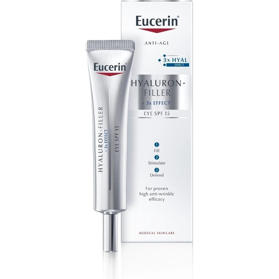 Eucerin HYALURON-FILLER crème anti-rides pour les yeux 1×15 ml, crème