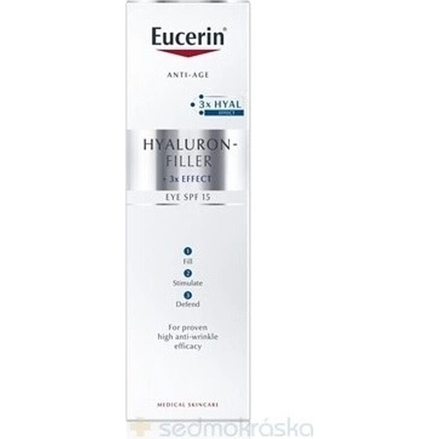 Eucerin HYALURON-FILLER crème anti-rides pour les yeux 1×15 ml, crème