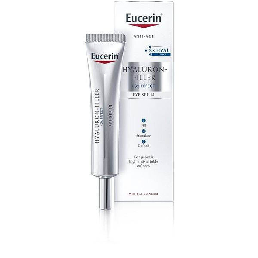 Eucerin HYALURON-FILLER crème anti-rides pour les yeux 1×15 ml, crème