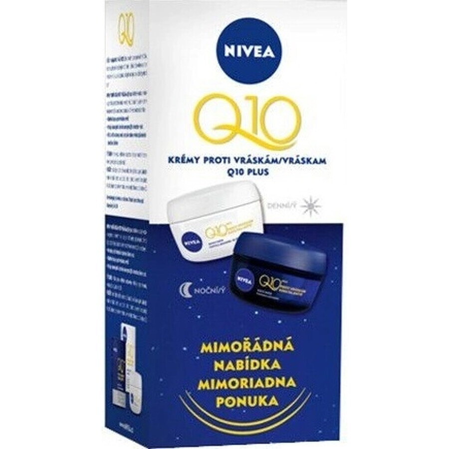 NIVEA Q10 POWER DUO Verstevigende Dag- en Nachtcrème 2×50 ml, Verstevigende Crème