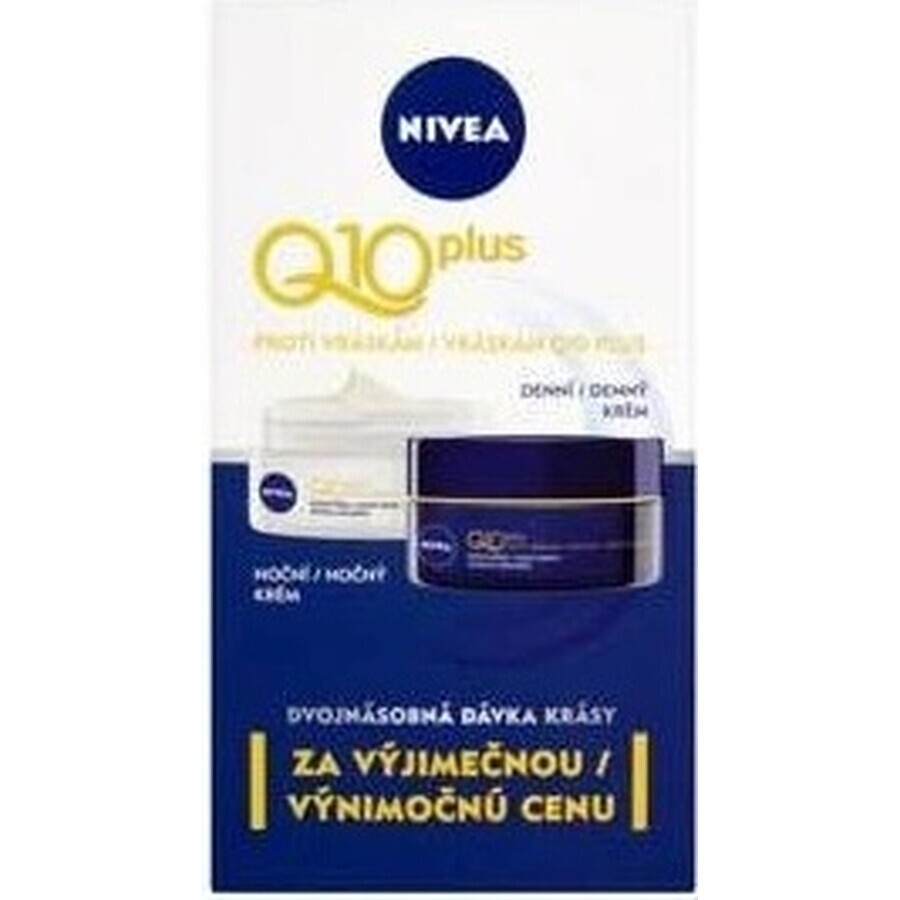 NIVEA Q10 POWER DUO Verstevigende Dag- en Nachtcrème 2×50 ml, Verstevigende Crème