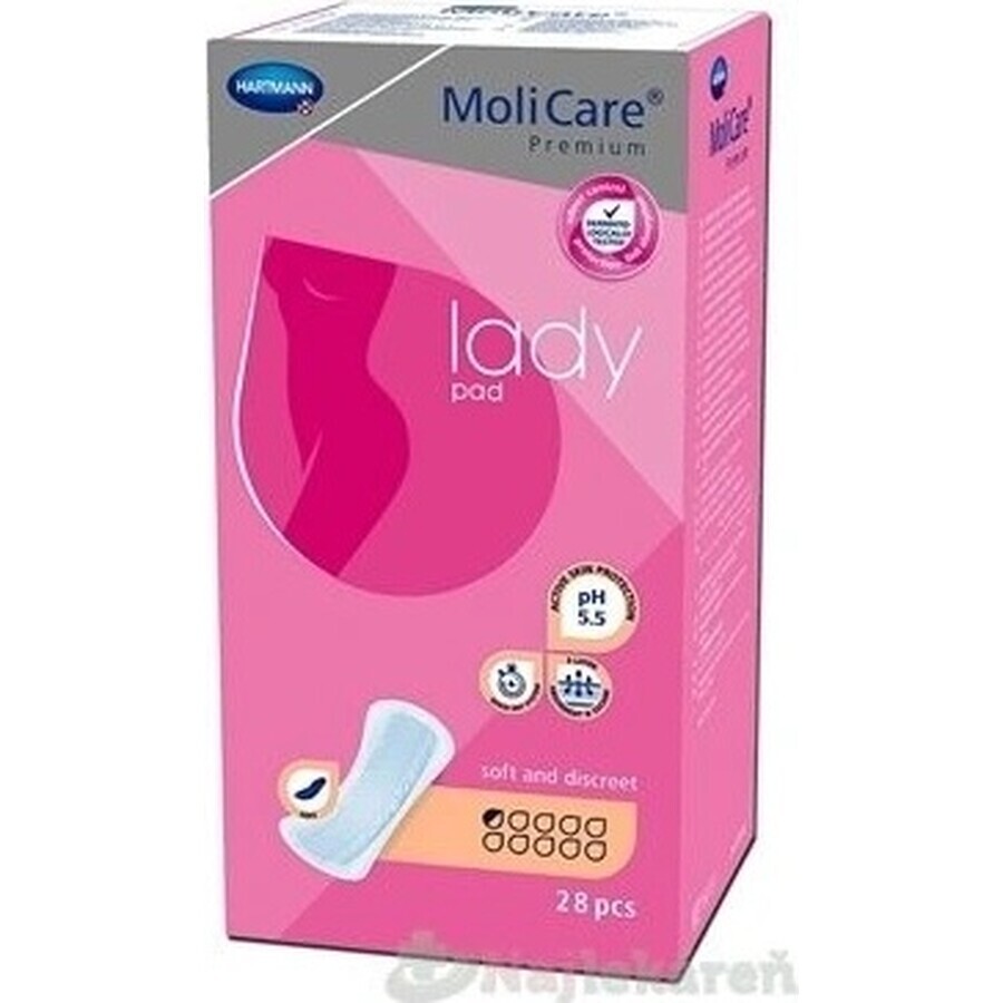 MoliCare Women's Premium 0.5 gouttes 1×28 pcs, serviettes pour incontinence