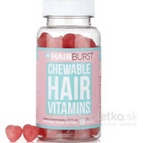 HAIRBURST vitaminas masticables de goma para el cabello en forma de corazón 1×60 uds, vitaminas masticables