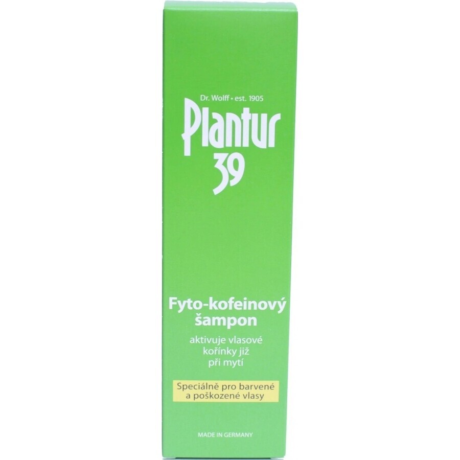 Plantur 39 Shampoo mit Phyto-Coffein für farbbehandeltes Haar 1×250 ml, Shampoo mit Coffein