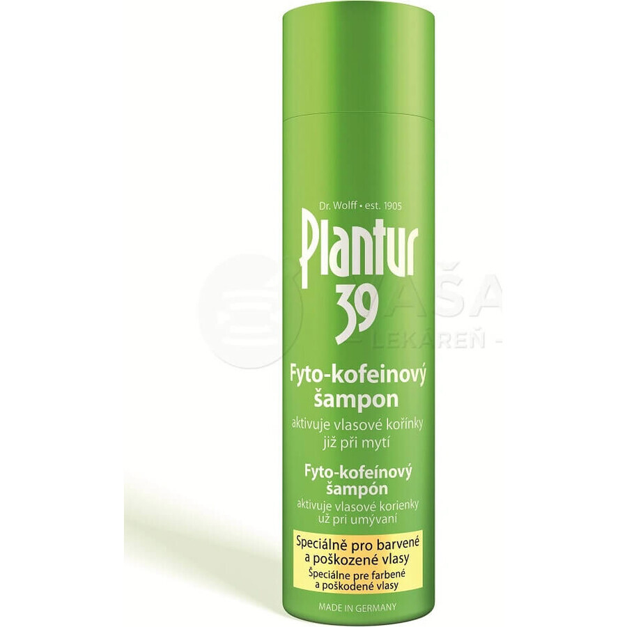 Plantur 39 Shampoo mit Phyto-Coffein für farbbehandeltes Haar 1×250 ml, Shampoo mit Coffein