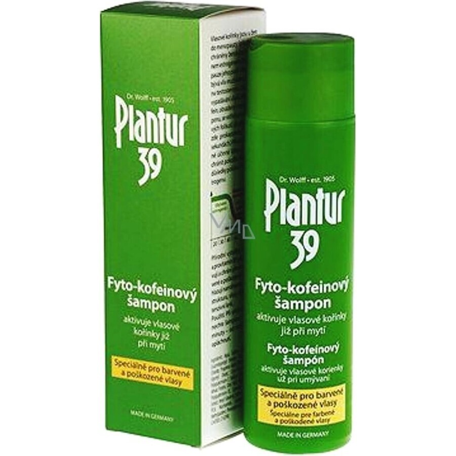 Plantur 39 Shampoo mit Phyto-Coffein für farbbehandeltes Haar 1×250 ml, Shampoo mit Coffein