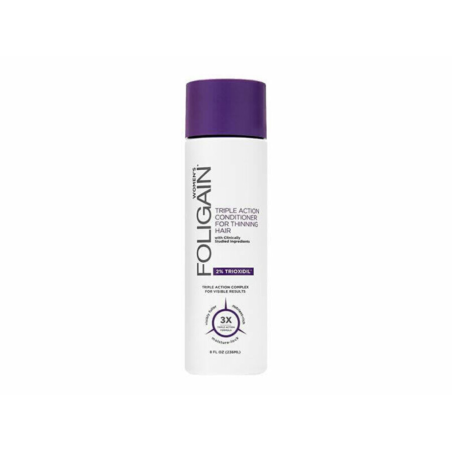 Foligain Triple Action Anti-Hair Loss Conditioner cu 2% Trioxidil pentru femei 236ml 1×236 ml, balsam împotriva căderii părului