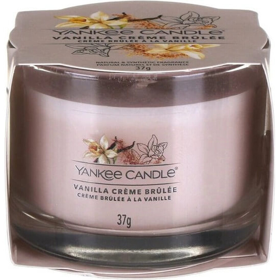 Yankee Candle - Vanilla Creme Brulee 1×37g Votivkerze im Glas, Duftkerze