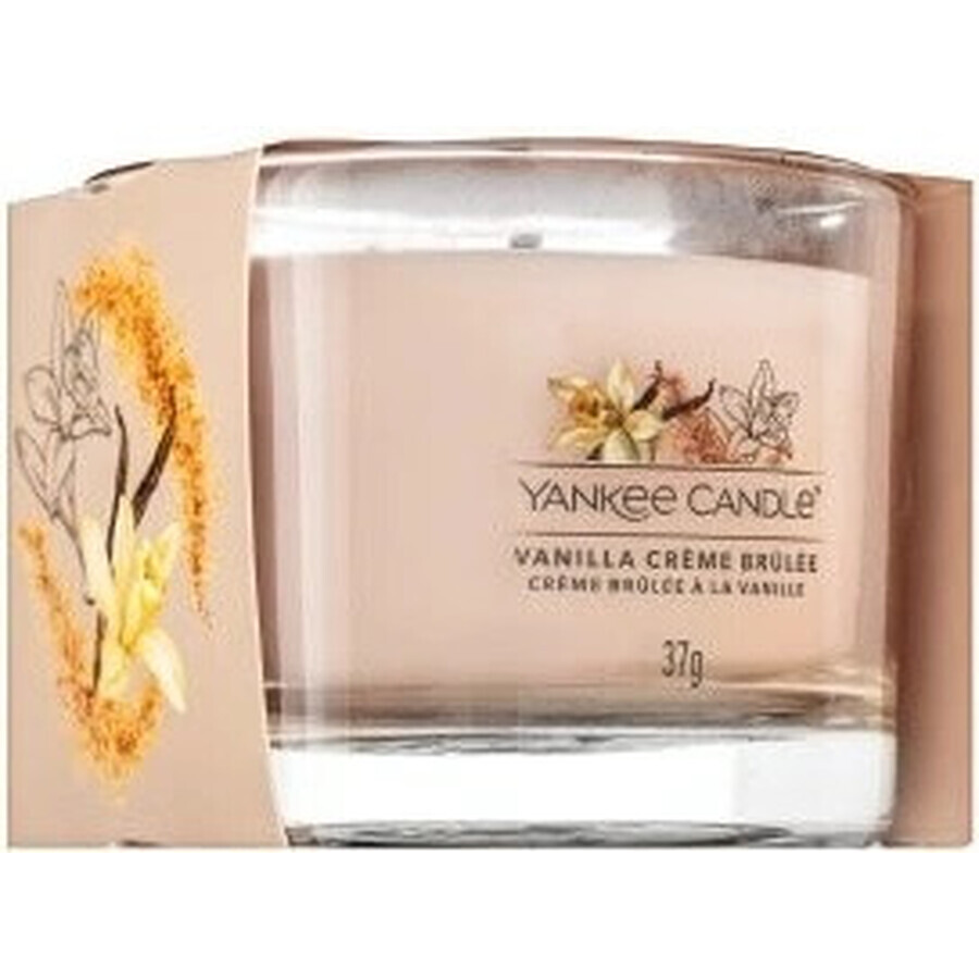 Yankee Candle - Vanilla Creme Brulee 1×37g Votivkerze im Glas, Duftkerze