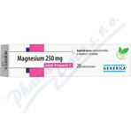 GENERICA Magneziu 250 mg + Vitamina C 1×20 tbl, magneziu + vitamina C