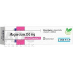 GENERICA Magneziu 250 mg + Vitamina C 1×20 tbl, magneziu + vitamina C