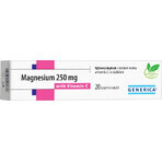 GENERICA Magneziu 250 mg + Vitamina C 1×20 tbl, magneziu + vitamina C