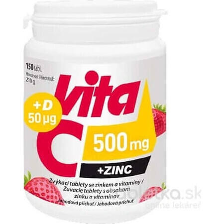 Vitabalans Vita C 500 mg + ZINC + D 50 µg 1×150 tbl