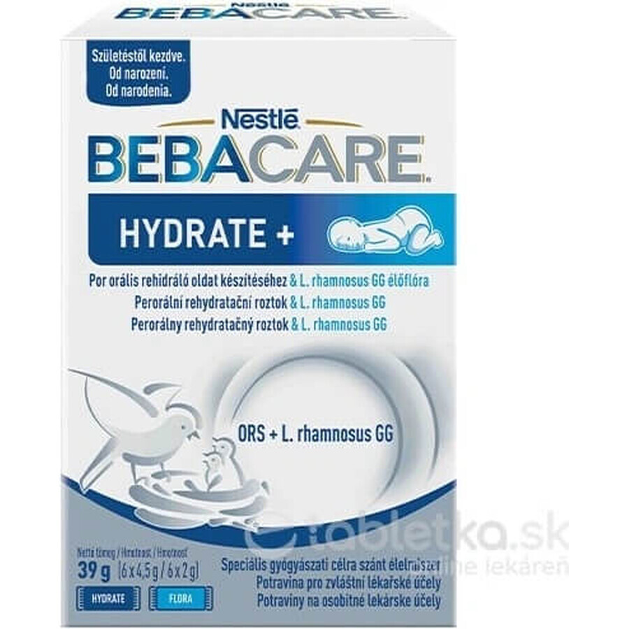 BEBACARE HYDRATE+ (from birth) 1×39 g, rehydration solution with lactic acid bacteria