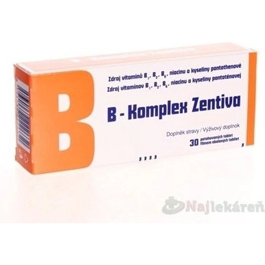 B-Komplex Zentiva 30 tbl 1×30 tbl, vitamina B