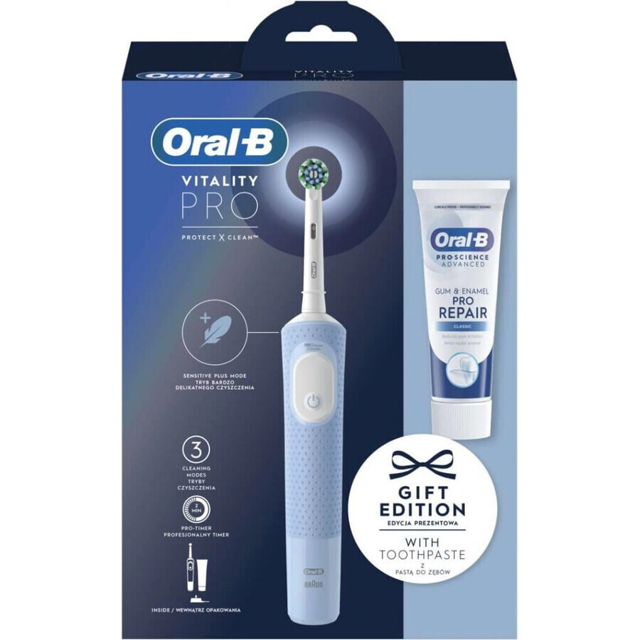 Oral-B EK Vitality Pro Protect X Clean Vapour Blue 1×1 periuță de dinți electrică