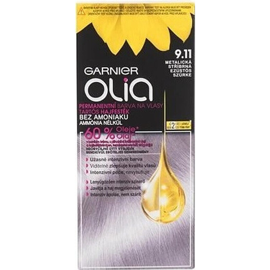 Garnier Olia permanente haarkleuring 9.11 zilver metallic 1×1 set, permanente haarkleuring