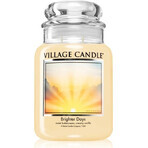 Village Candle Geurkaars in glas - Brighter Days - Vrolijkere dagen, groot 1×1 st