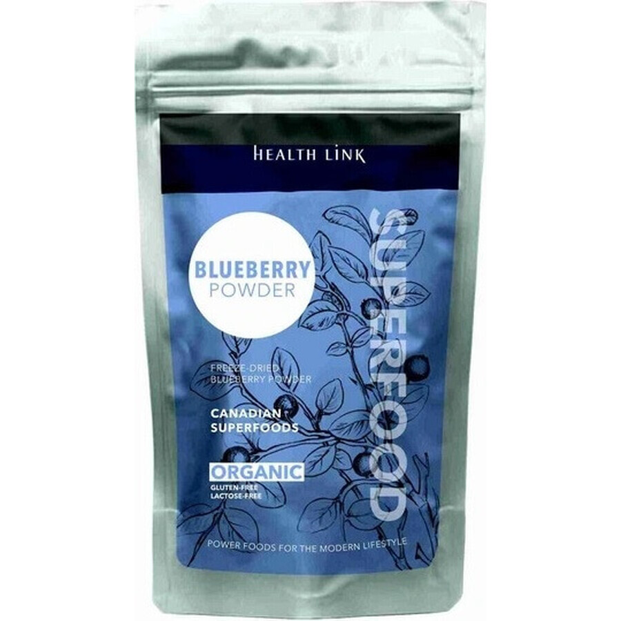 Health link BIO Bosbessenpoeder 1×80g, natuurlijke smaak