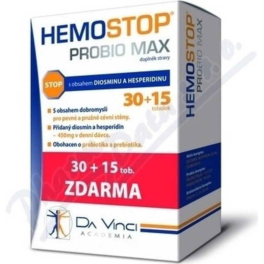 HEMOSTOP SYNBIO - DA VINCI 1×45 cps, voedingssupplement