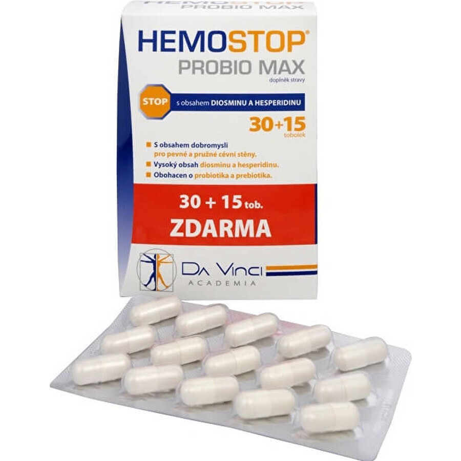 HEMOSTOP SYNBIO - DA VINCI 1×45 cps, voedingssupplement