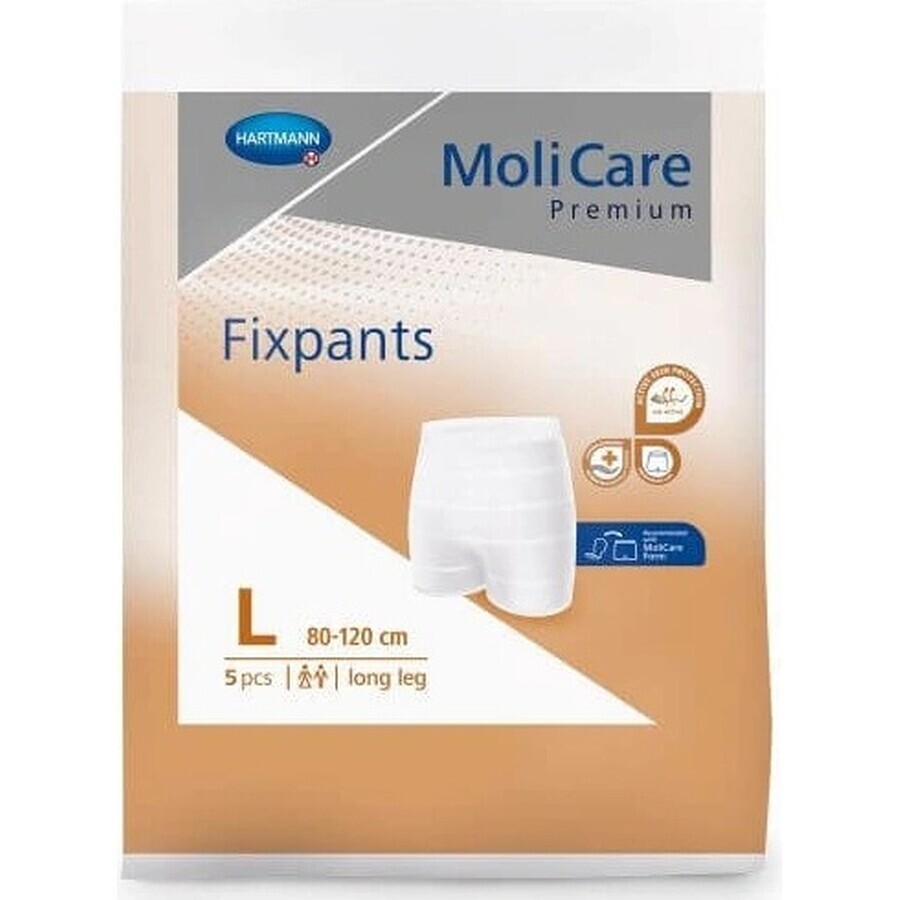 MoliCare Premium Fixbroek lange pijp lange pijp L 1×5 stuks, Fixbroek (80-120 cm)