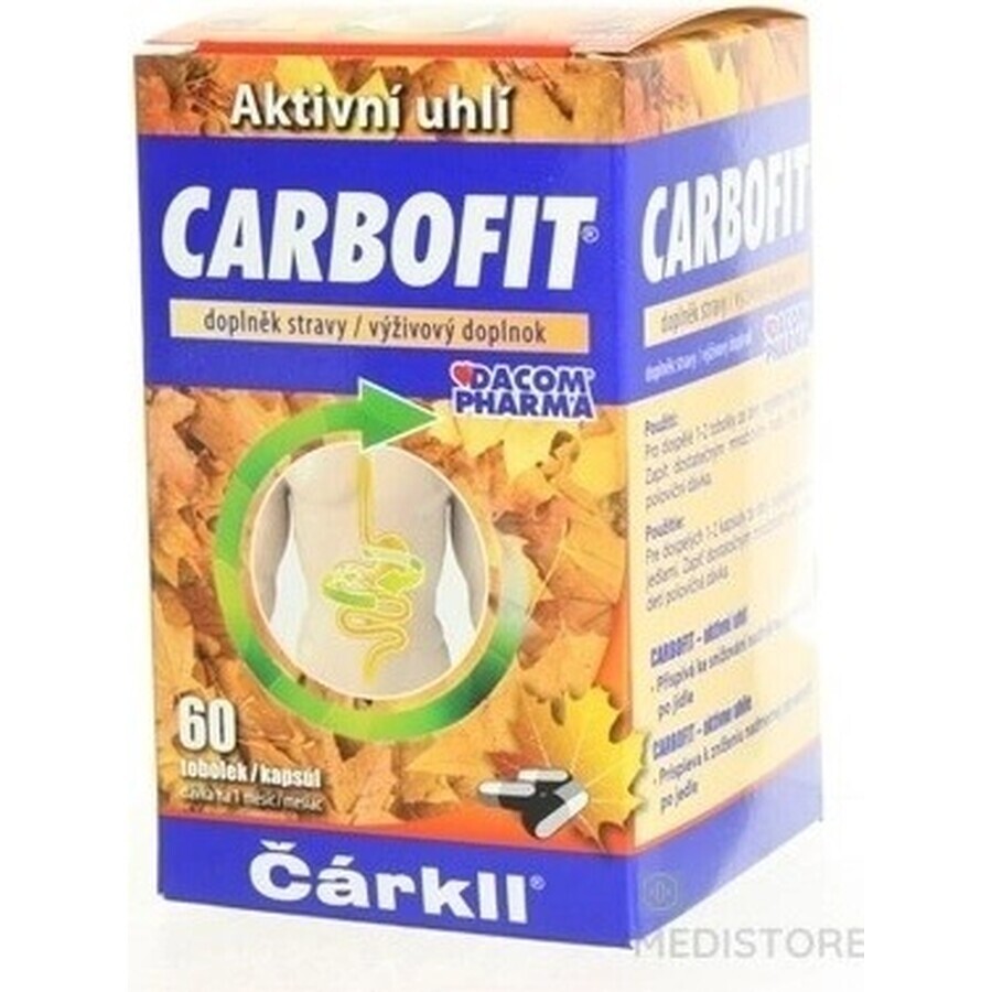 CARBOFIT Houtskool 1×60 cps, geactiveerde houtskool