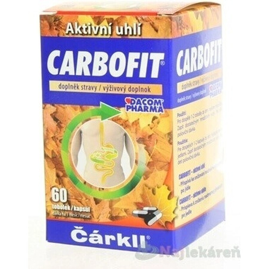 CARBOFIT Houtskool 1×60 cps, geactiveerde houtskool