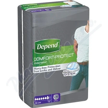 DEPEND NORMAL L/XL pentru bărbați 1×9 buc, chiloți extensibili