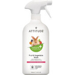 ATTITUDE Detergent fără parfum pentru fructe și legume cu spray 1×800 ml , detergent pentru fructe