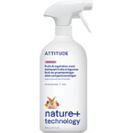 ATTITUDE Detergent fără parfum pentru fructe și legume cu spray 1×800 ml , detergent pentru fructe