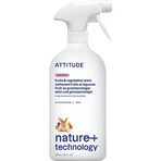 ATTITUDE Detergent fără parfum pentru fructe și legume cu spray 1×800 ml , detergent pentru fructe