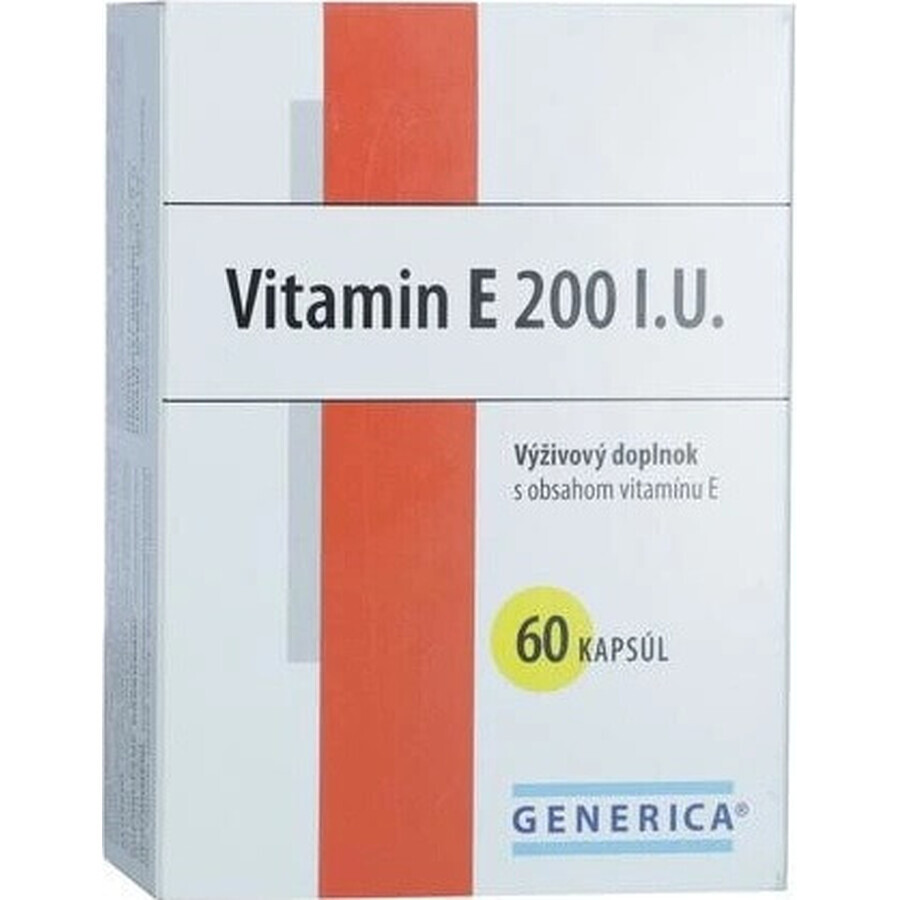 GENERICA Vitamine E 200 U.I. 1×60 cps, voedingssupplement