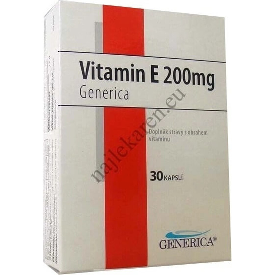 GENERICA Vitamine E 200 U.I. 1×60 cps, voedingssupplement