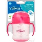 Dr.Brown's Soft Mug 180 ml Da 6 mesi rosa 1×1 pz, tazza rosa, 6m+