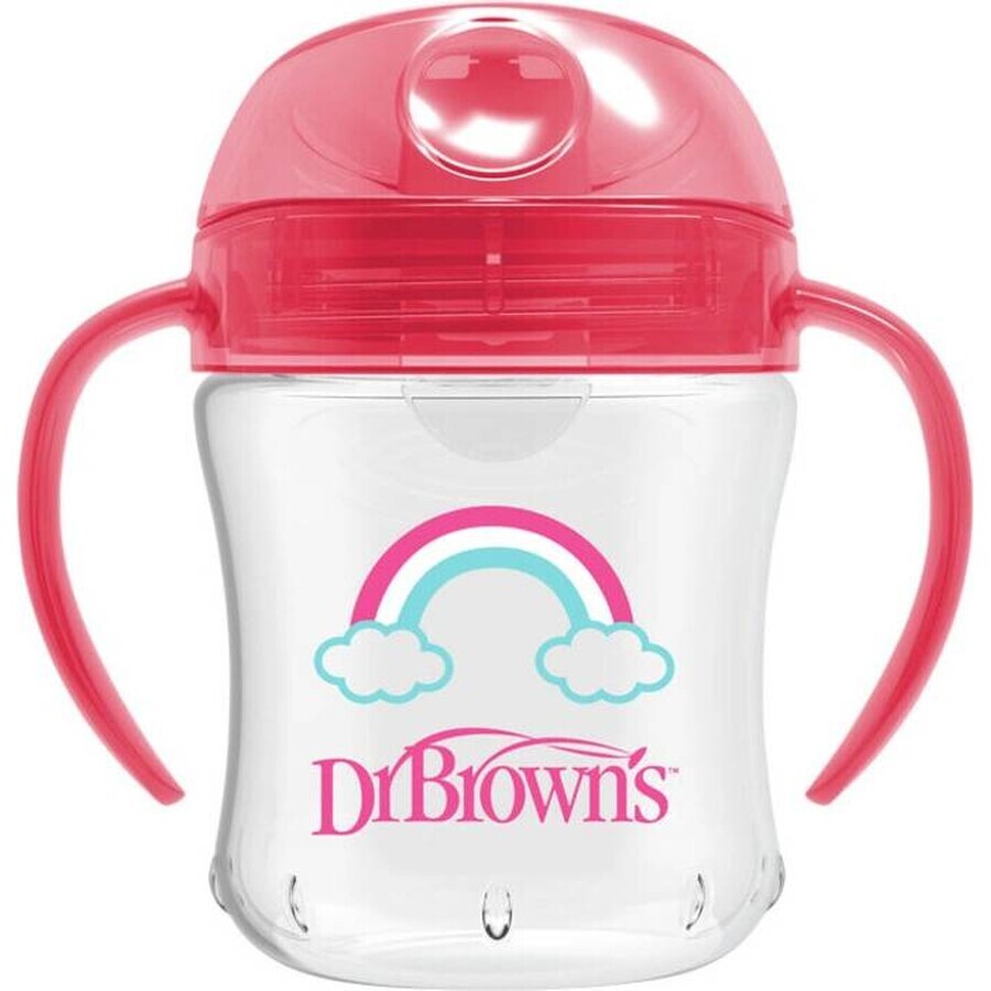 Dr.Brown's Soft Mug 180 ml Da 6 mesi rosa 1×1 pz, tazza rosa, 6m+