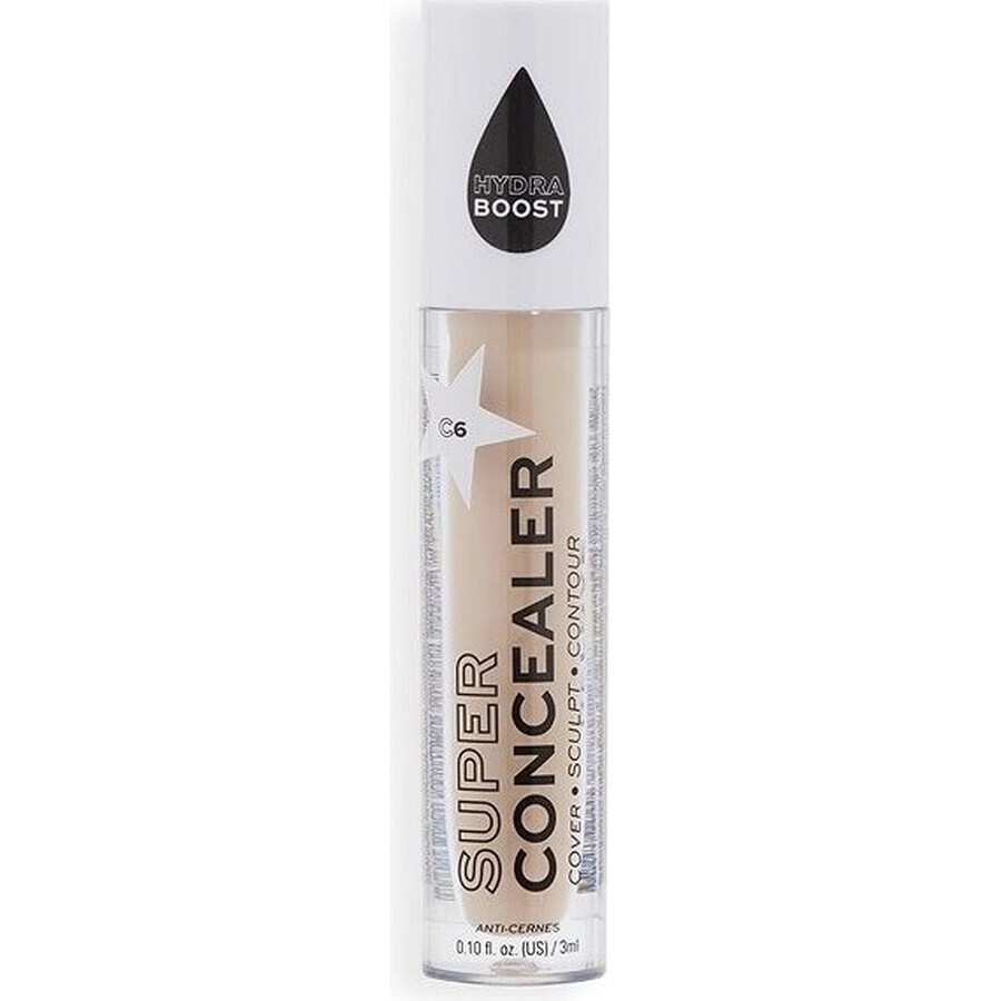 Revolution Relove, Super Concealer Stralend Mat C6, concealer 1×3 ml, concealer